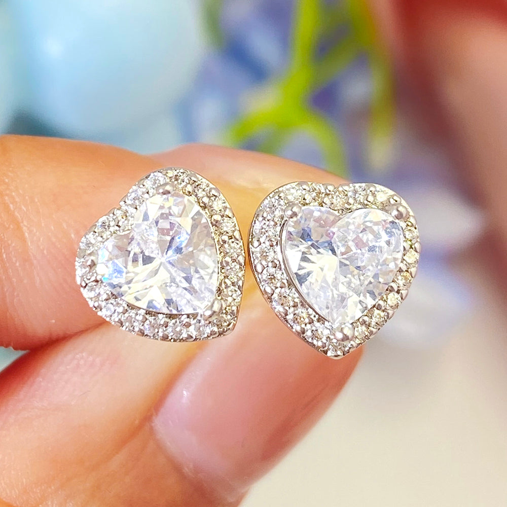 Icy Heart Earrings